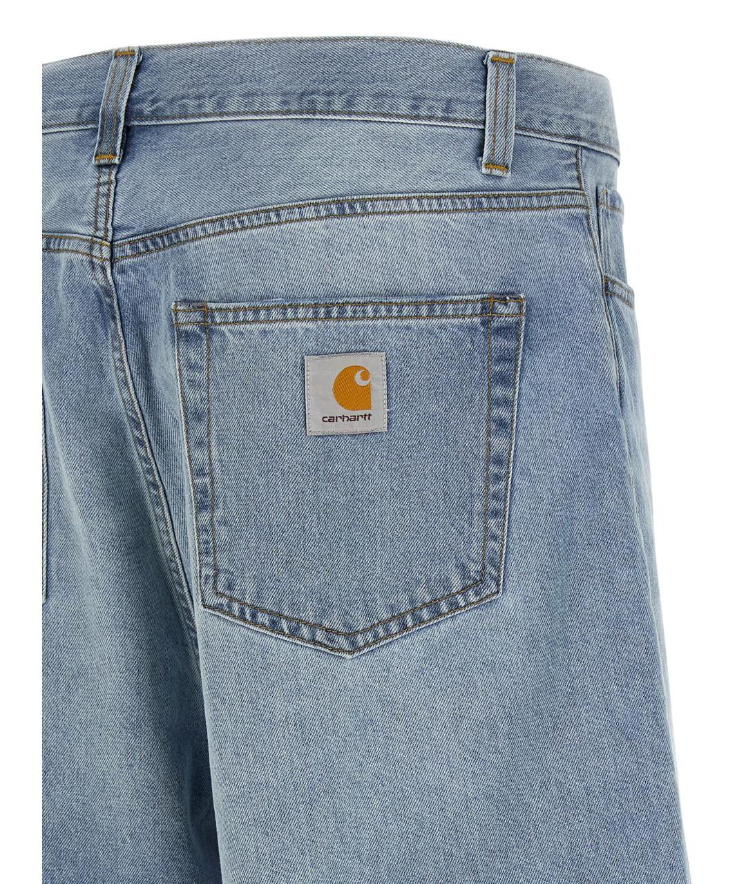 CARHARTT WIP Голубые хлопковые шорты, фото 4