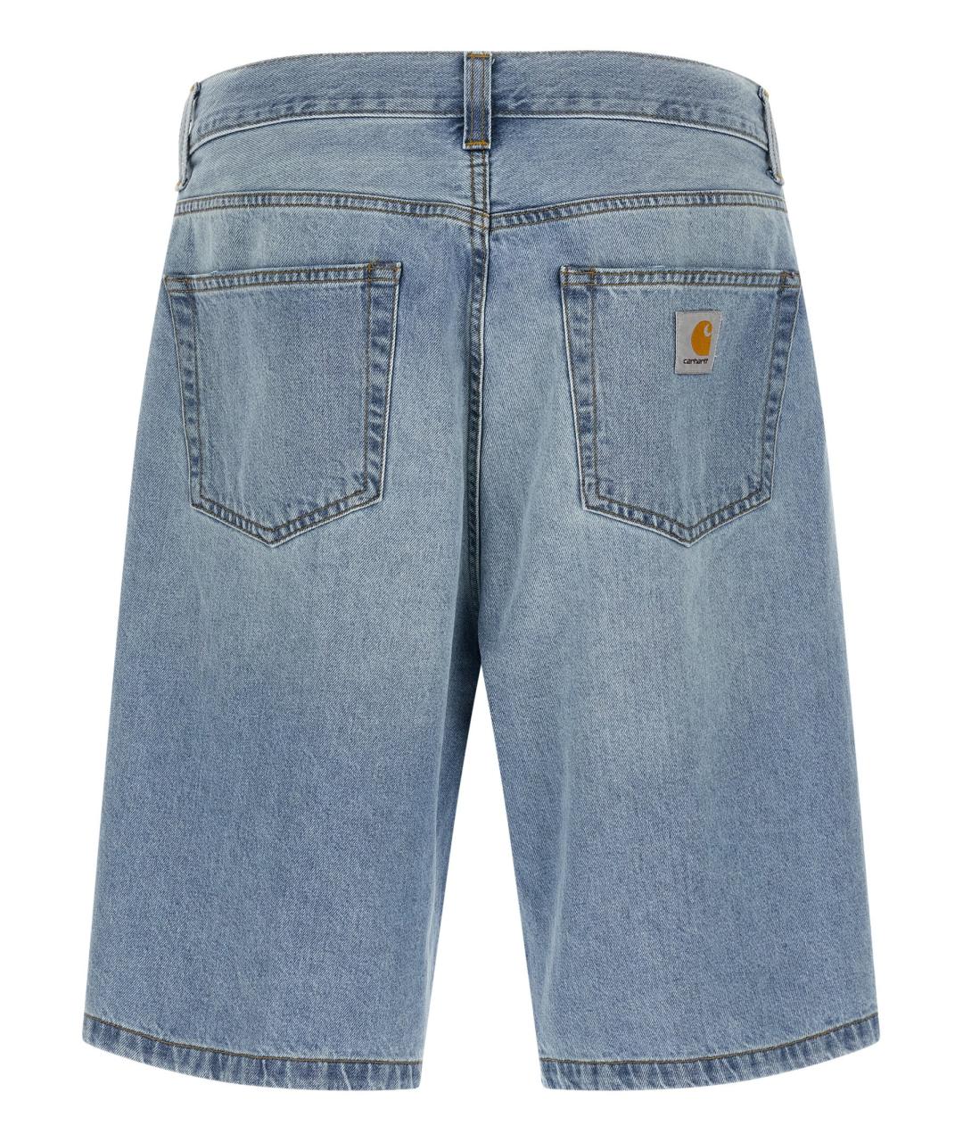 CARHARTT WIP Голубые хлопковые шорты, фото 2