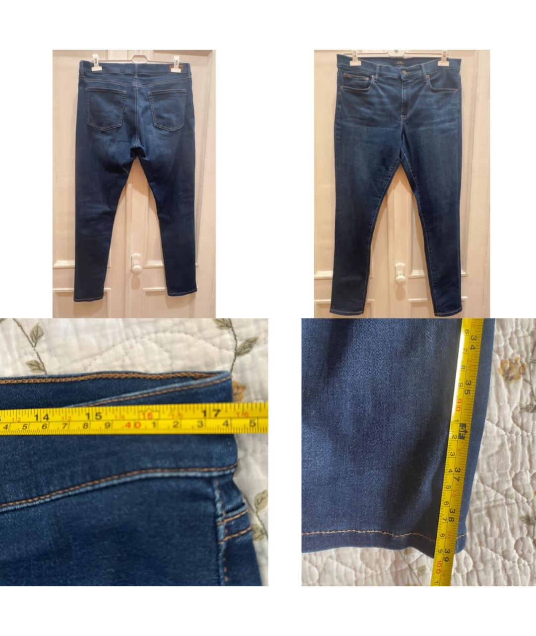 POLO RALPH LAUREN Темно-синие хлопко-эластановые джинсы слим, фото 6