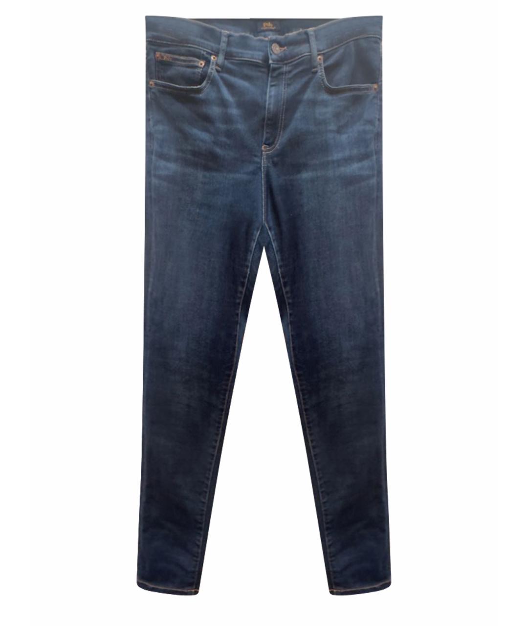 POLO RALPH LAUREN Темно-синие хлопко-эластановые джинсы слим, фото 1