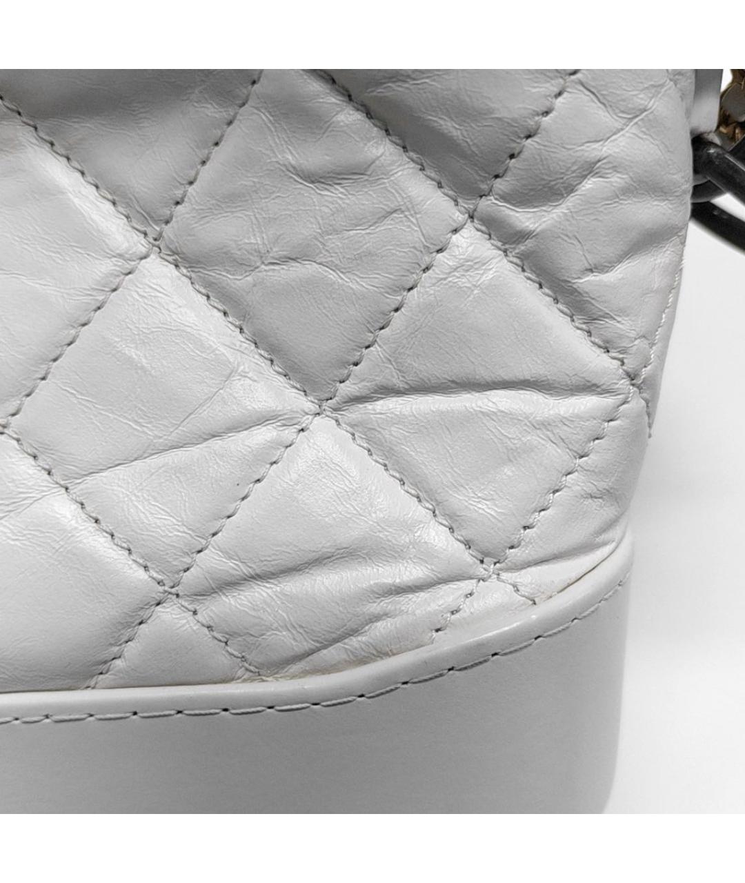 CHANEL Белая кожаная сумка через плечо, фото 2