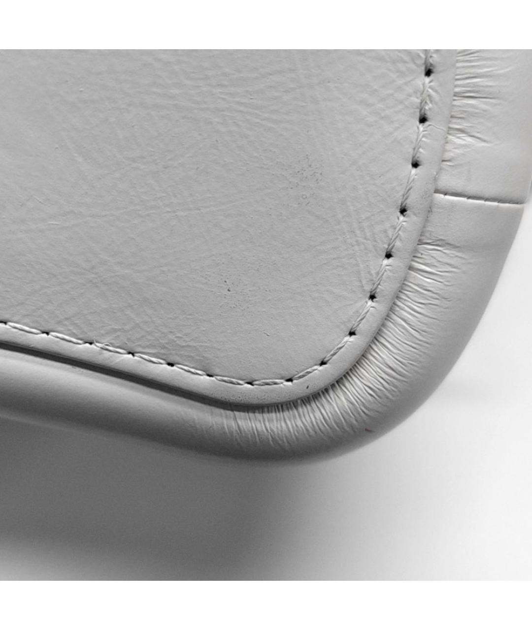 CHANEL Белая кожаная сумка через плечо, фото 3