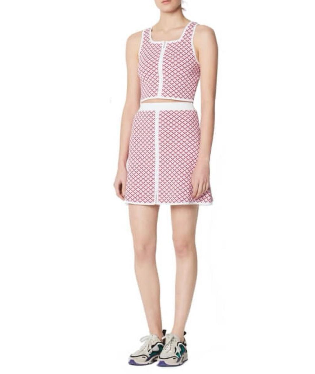 SANDRO Мульти вискозная юбка мини, фото 7