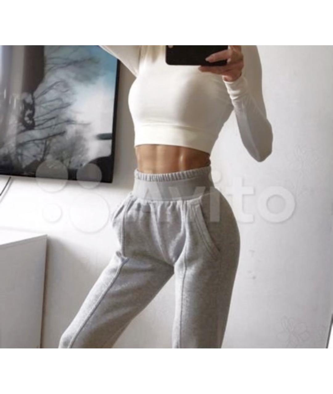 ADIDAS BY STELLA MCCARTNEY Серые хлопковые спортивные брюки и шорты, фото 7