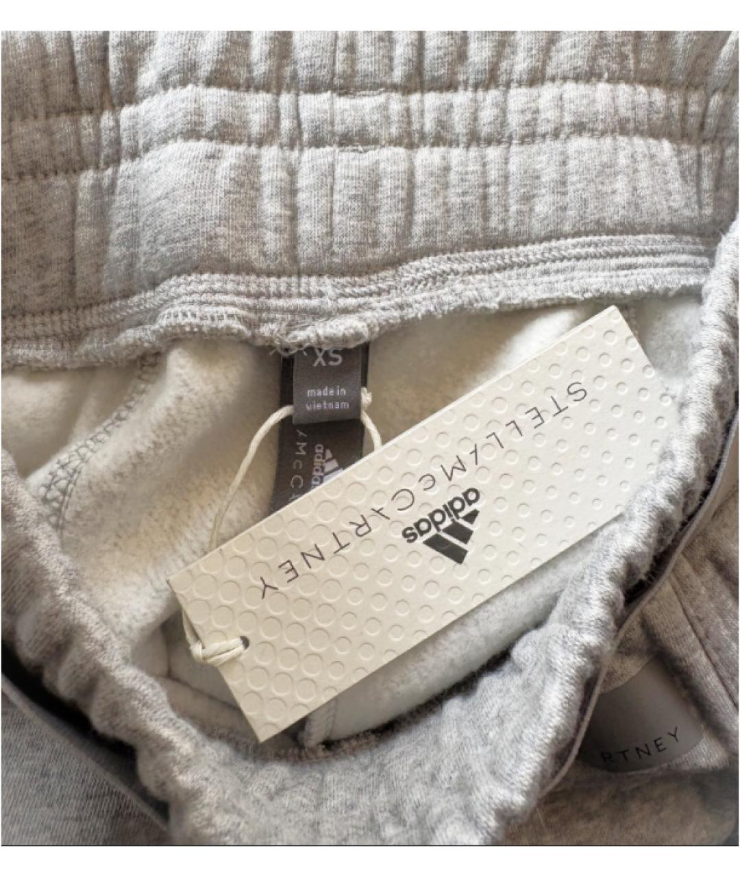 ADIDAS BY STELLA MCCARTNEY Серые хлопковые спортивные брюки и шорты, фото 8