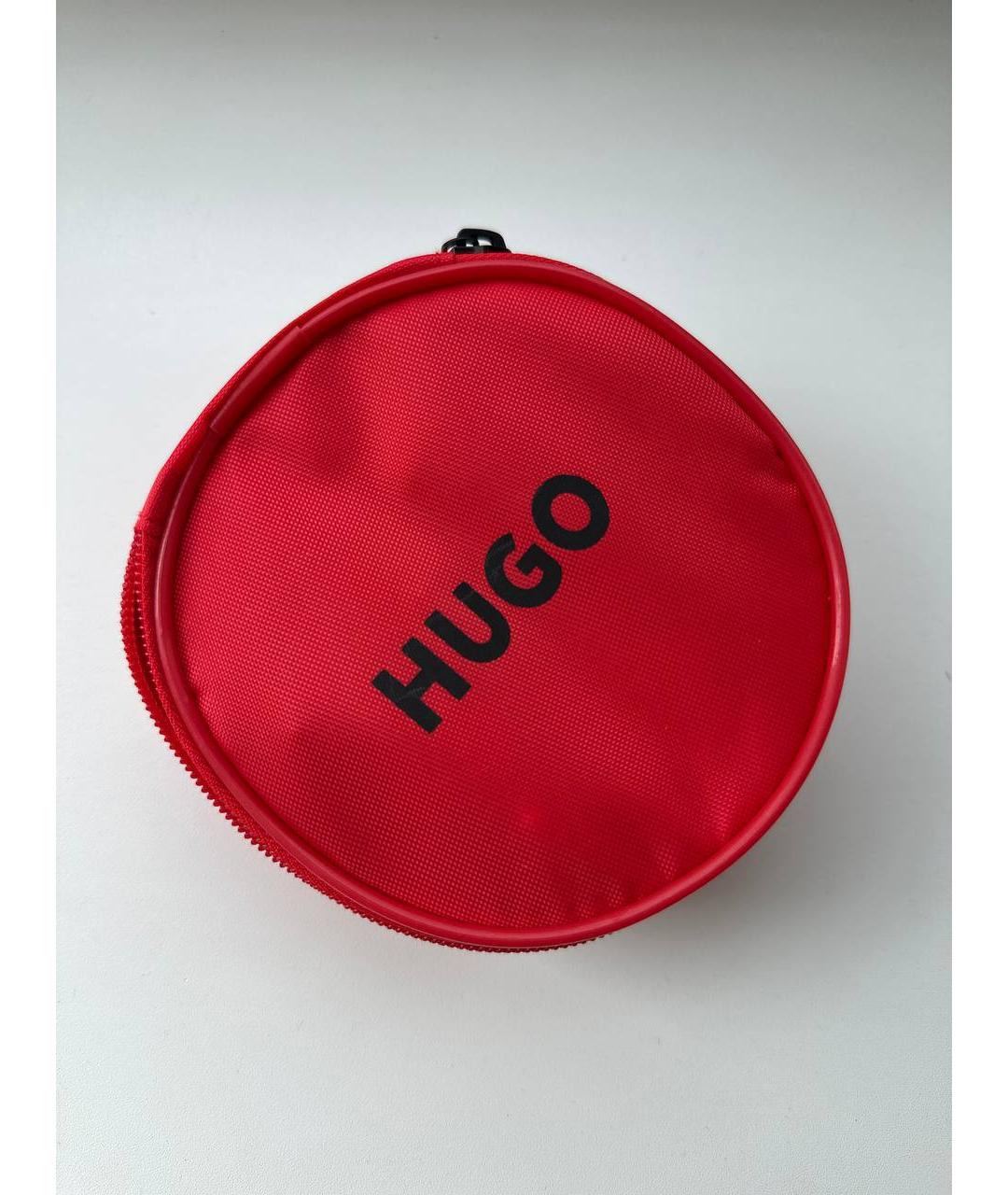 HUGO Черный кожаный ремень, фото 4