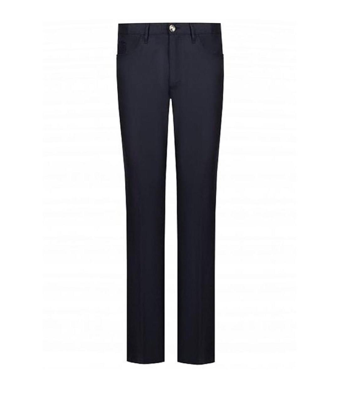 STEFANO RICCI Темно-синие шерстяные повседневные брюки, фото 8