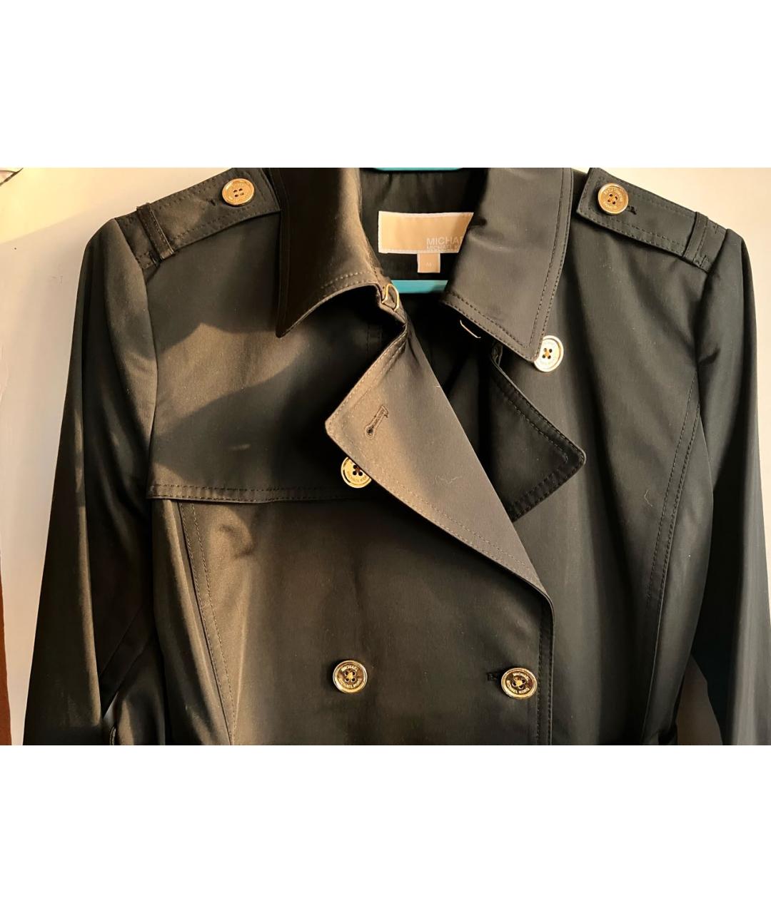 MICHAEL MICHAEL KORS Черный полиэстеровый тренч/плащ, фото 5