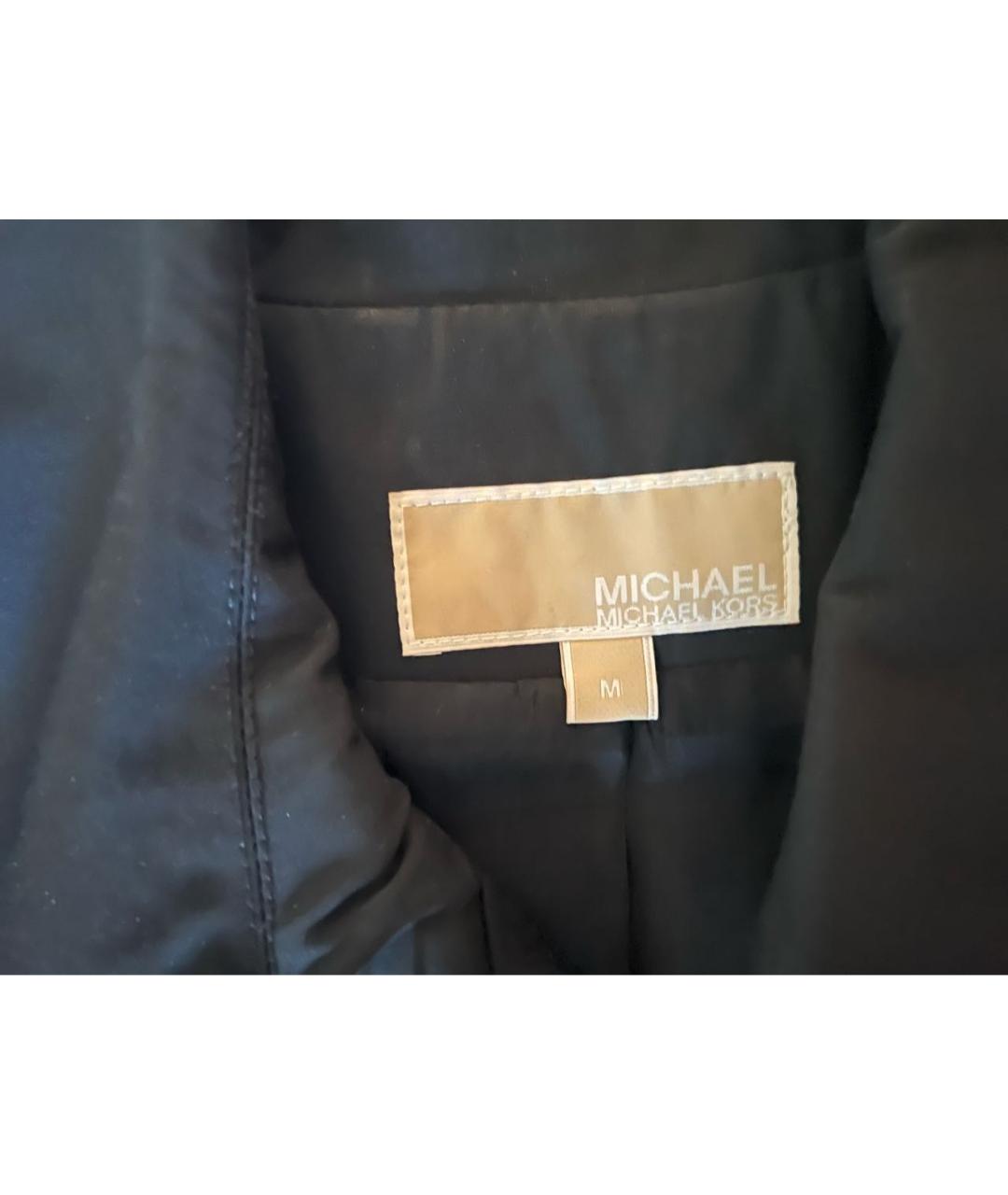 MICHAEL MICHAEL KORS Черный полиэстеровый тренч/плащ, фото 3