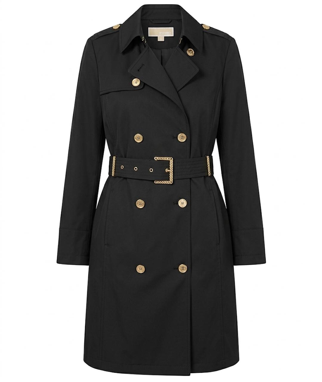 MICHAEL MICHAEL KORS Черный полиэстеровый тренч/плащ, фото 1