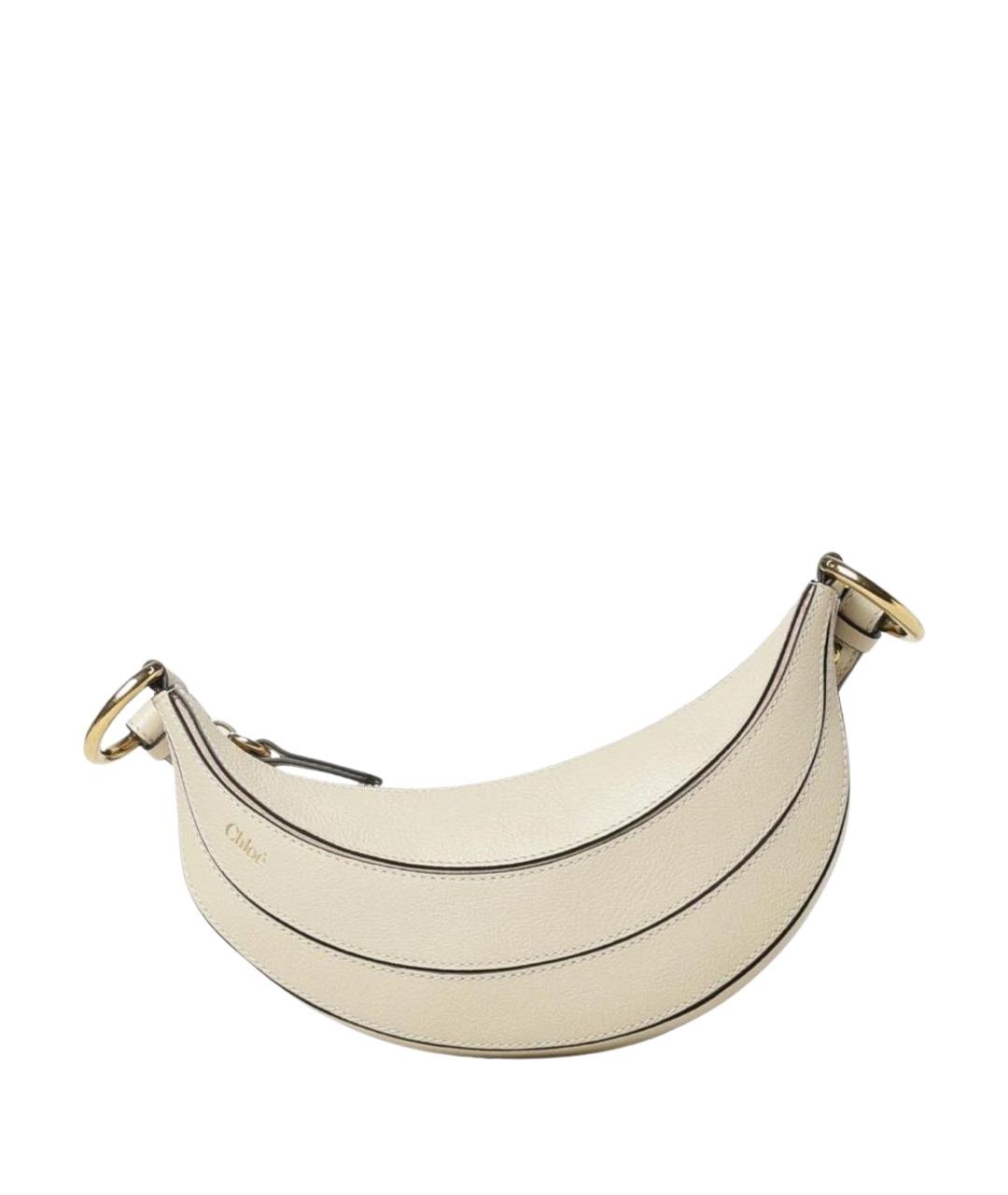 CHLOE Белая кожаная сумка с короткими ручками, фото 1