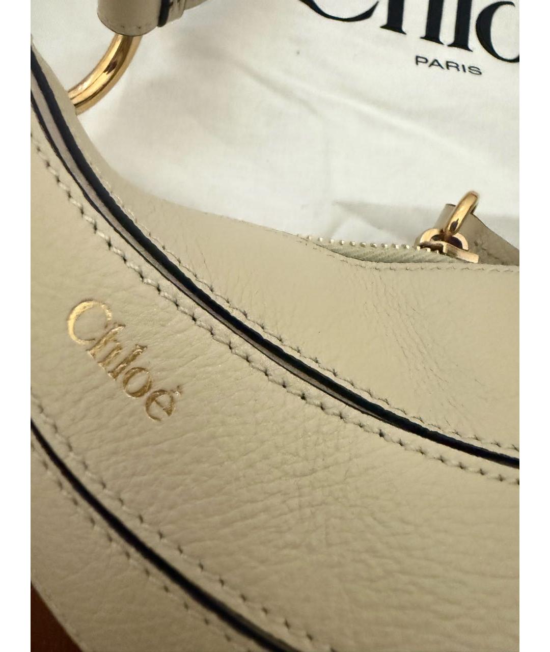 CHLOE Белая кожаная сумка с короткими ручками, фото 2