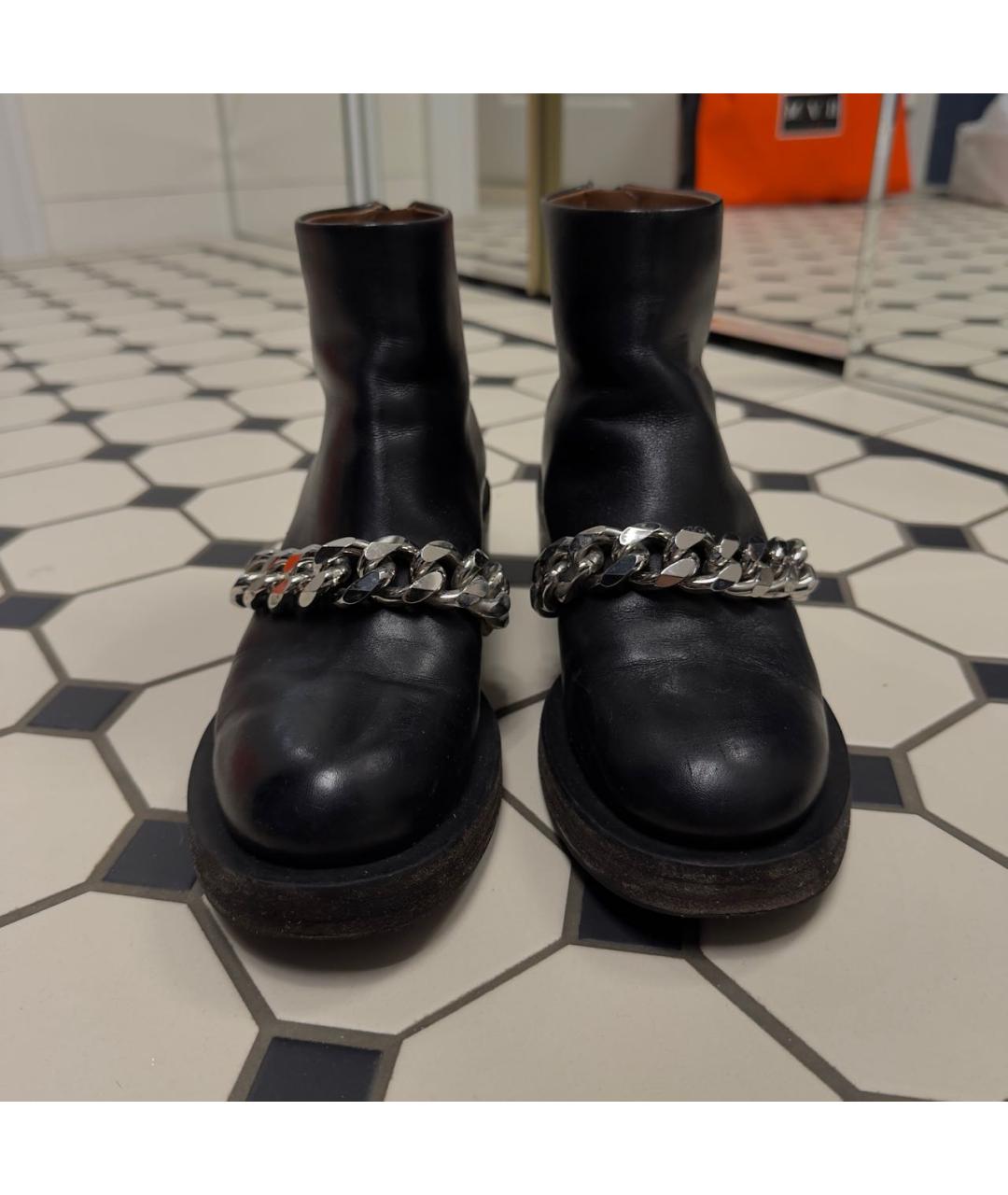 GIVENCHY Черные кожаные полусапоги, фото 2