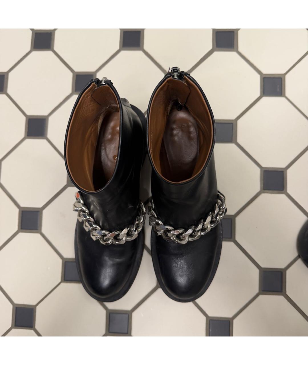 GIVENCHY Черные кожаные полусапоги, фото 3