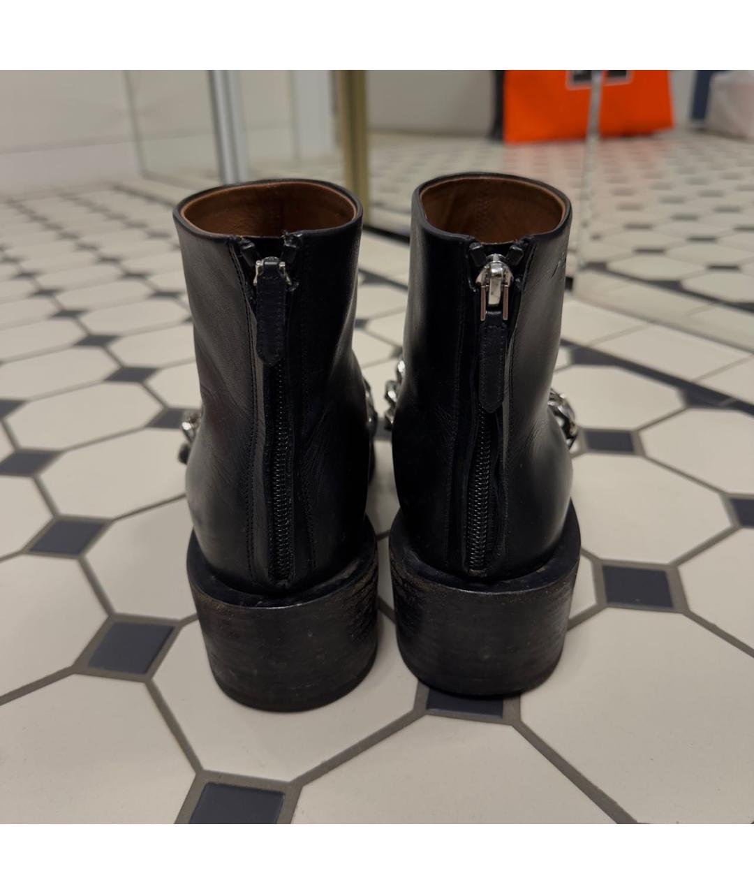 GIVENCHY Черные кожаные полусапоги, фото 4