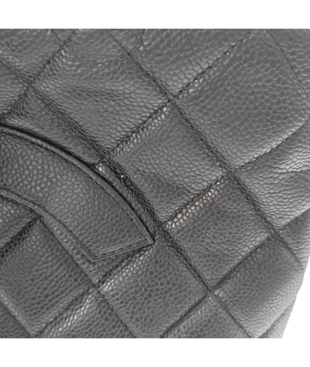 CHANEL Черная кожаная сумка тоут, фото 7