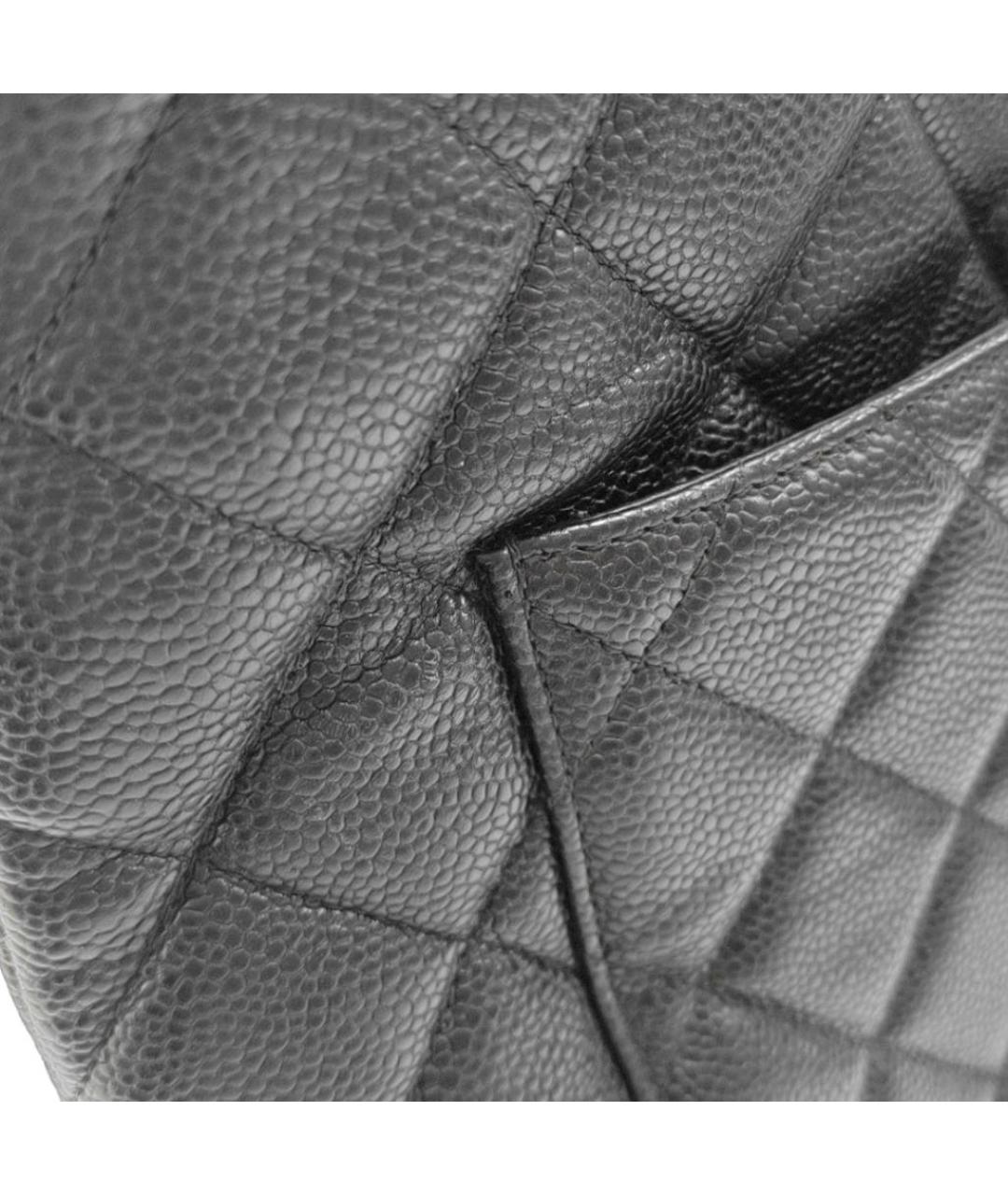 CHANEL Черная кожаная сумка тоут, фото 6