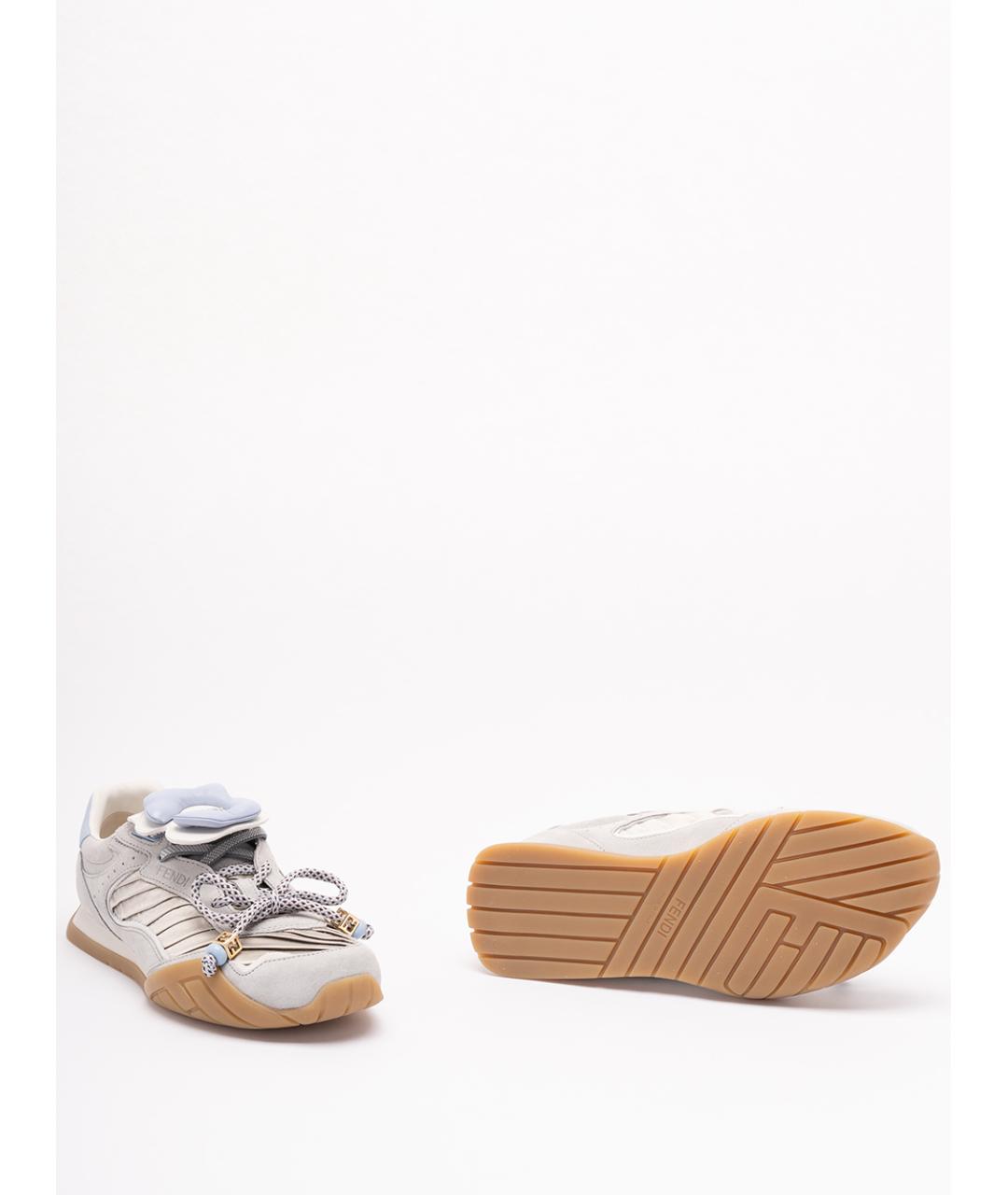 FENDI Мульти кожаные кроссовки, фото 4