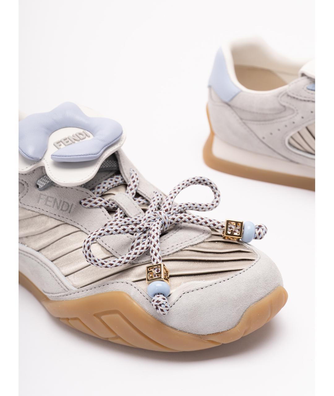 FENDI Мульти кожаные кроссовки, фото 5