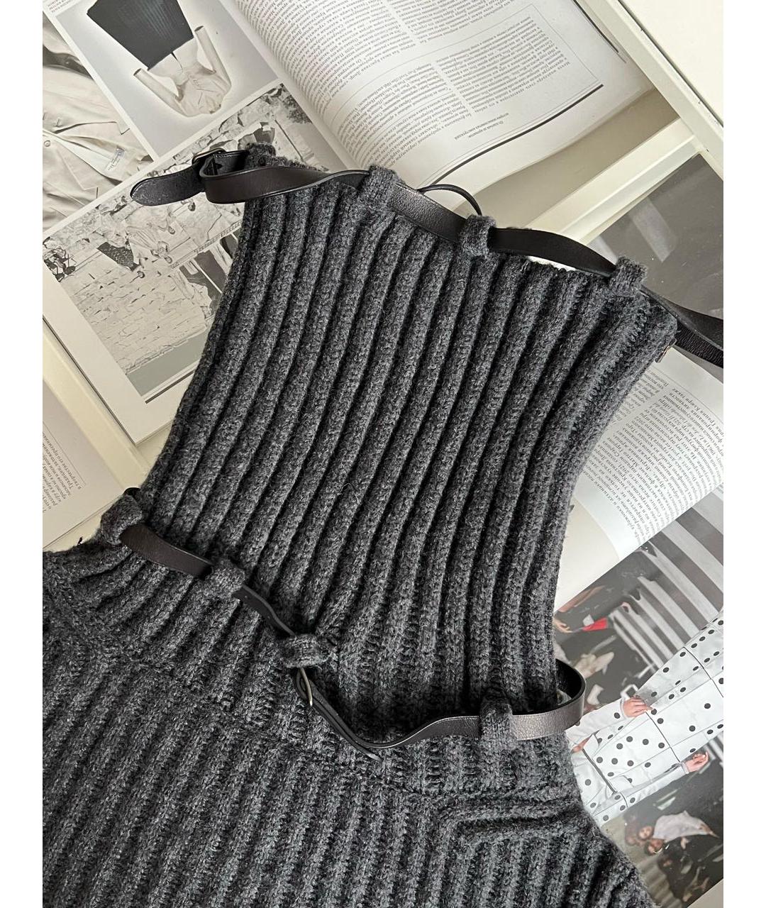 HERMES Антрацитовый кашемировый джемпер / свитер, фото 8