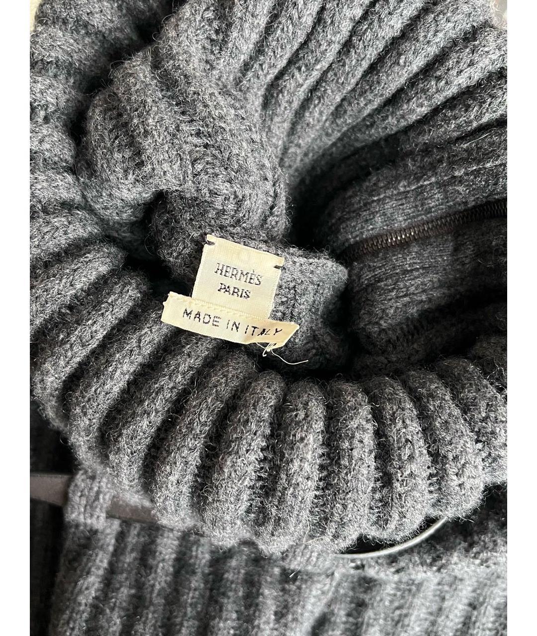 HERMES Антрацитовый кашемировый джемпер / свитер, фото 4