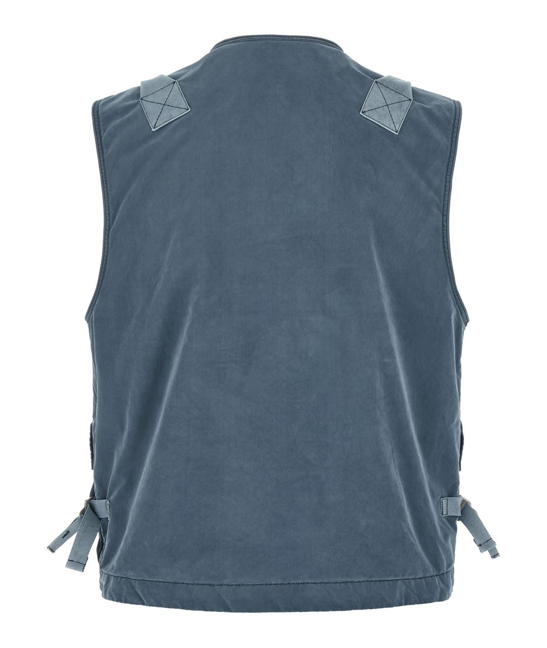 STONE ISLAND Синий полиэстеровый жилет, фото 2