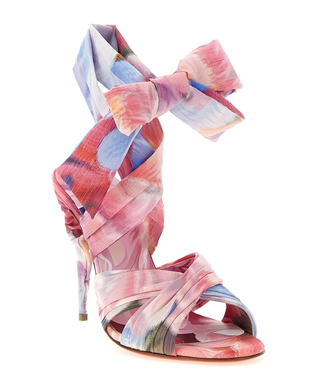 CHRISTIAN LOUBOUTIN Мульти текстильные босоножки, фото 2