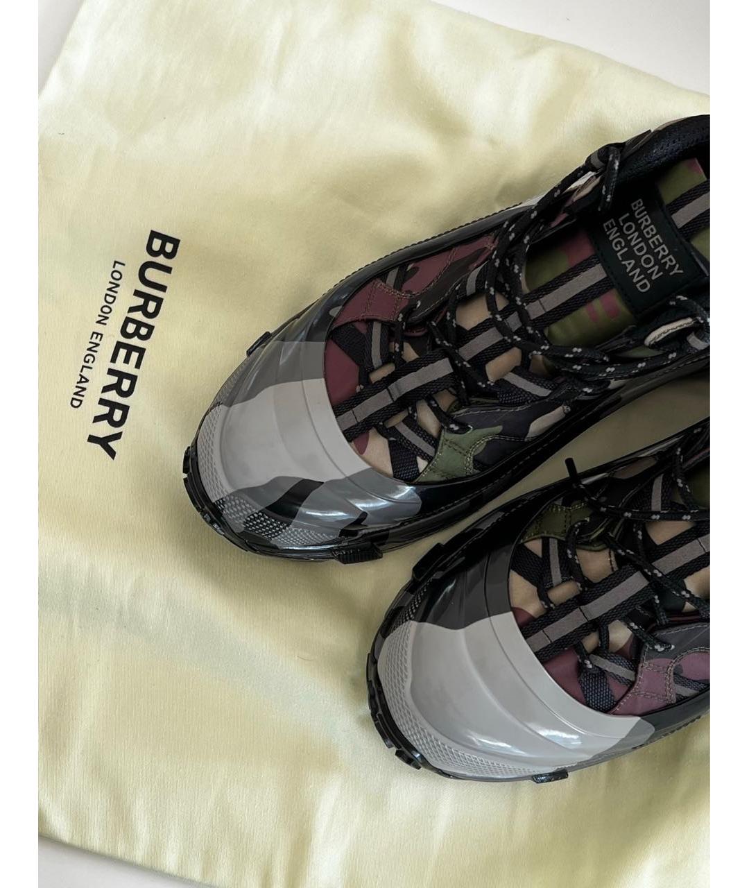 BURBERRY Хаки низкие кроссовки / кеды, фото 3