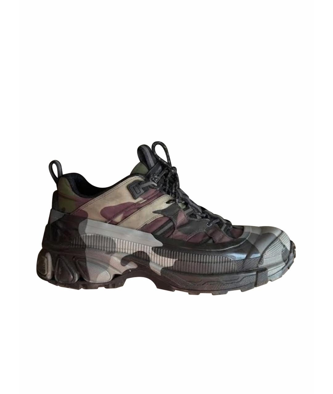 BURBERRY Хаки низкие кроссовки / кеды, фото 1