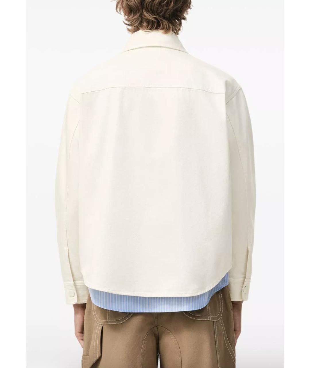 Ami Paris Бежевая хлопковая кэжуал рубашка, фото 3