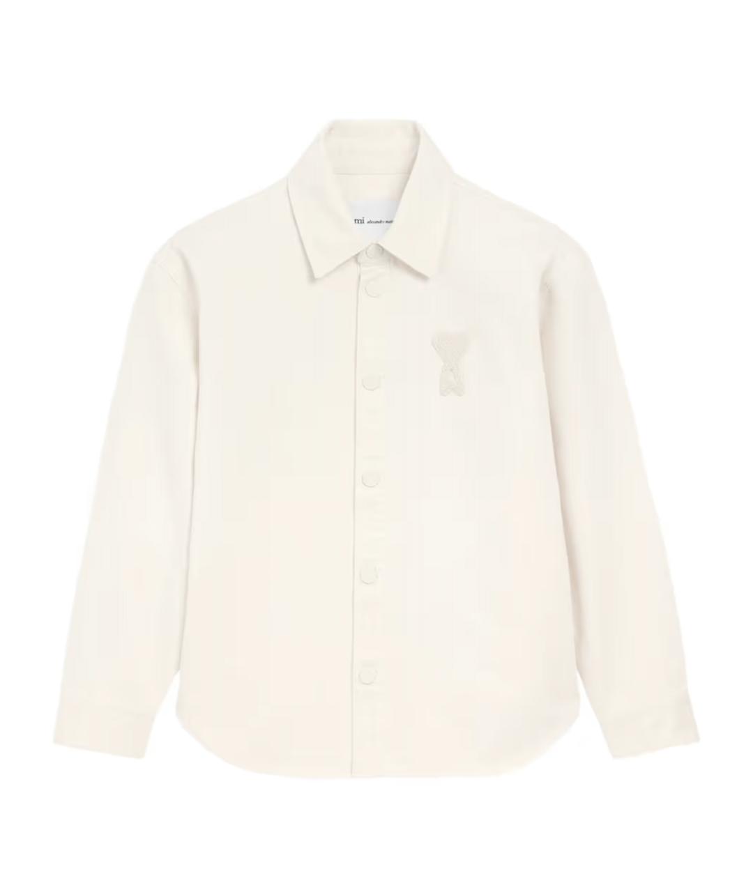 Ami Paris Бежевая хлопковая кэжуал рубашка, фото 1