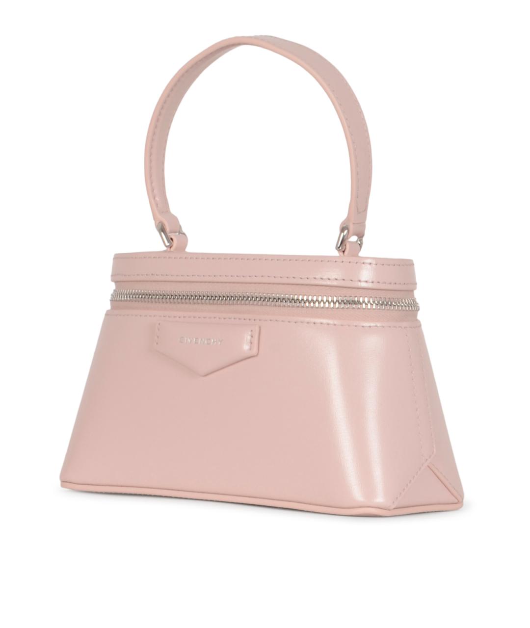 GIVENCHY Розовая кожаная сумка с короткими ручками, фото 2