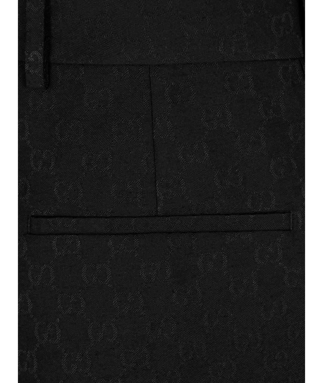 GUCCI Черные полиэстеровые повседневные брюки, фото 3