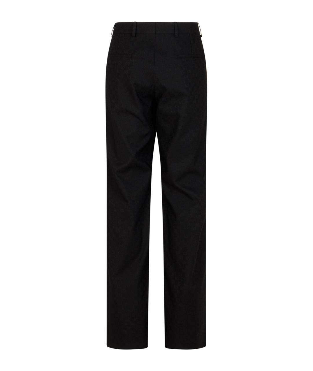 GUCCI Черные полиэстеровые повседневные брюки, фото 2
