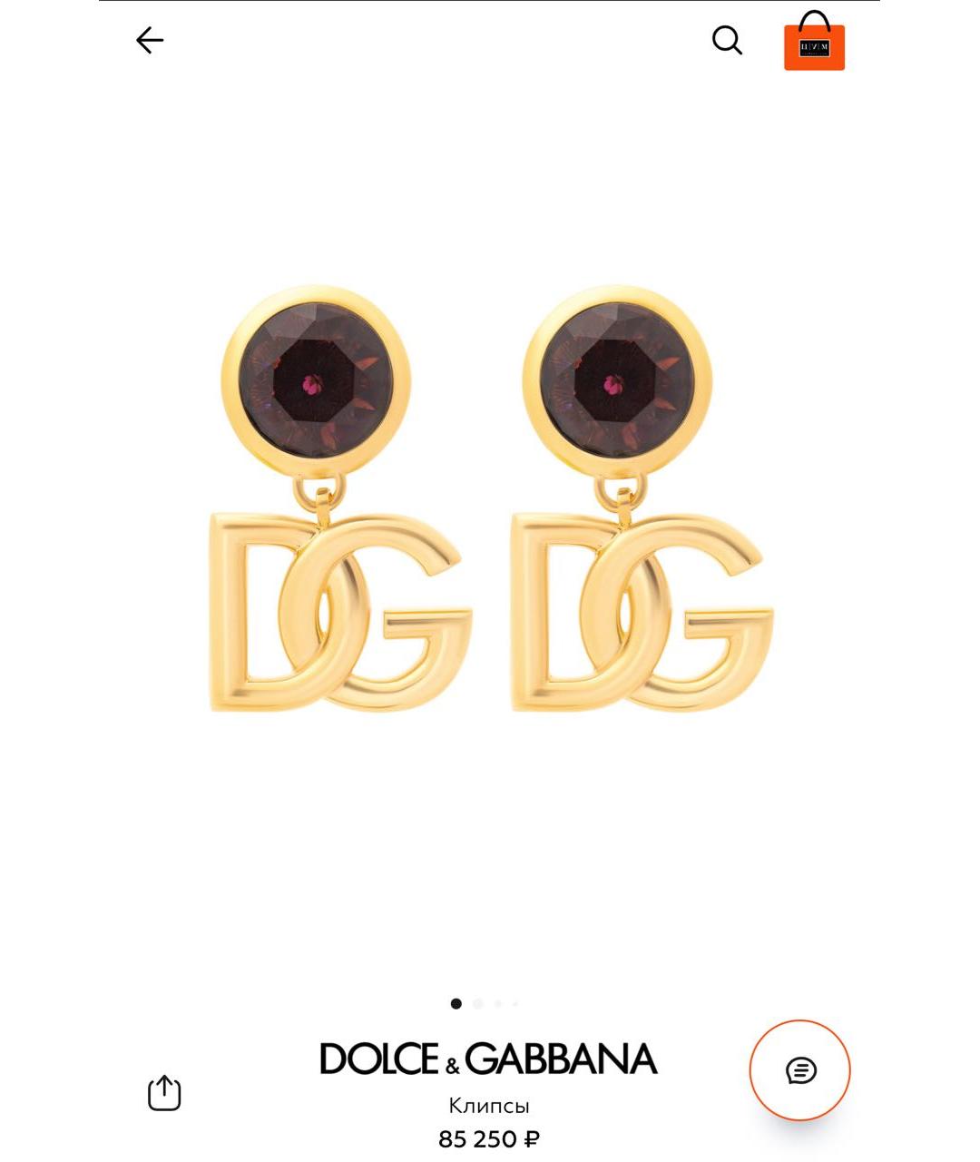 DOLCE&GABBANA Золотые серьги, фото 5
