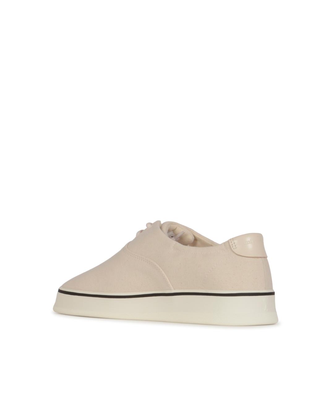 Ami Paris Бежевые текстильные низкие кроссовки / кеды, фото 3