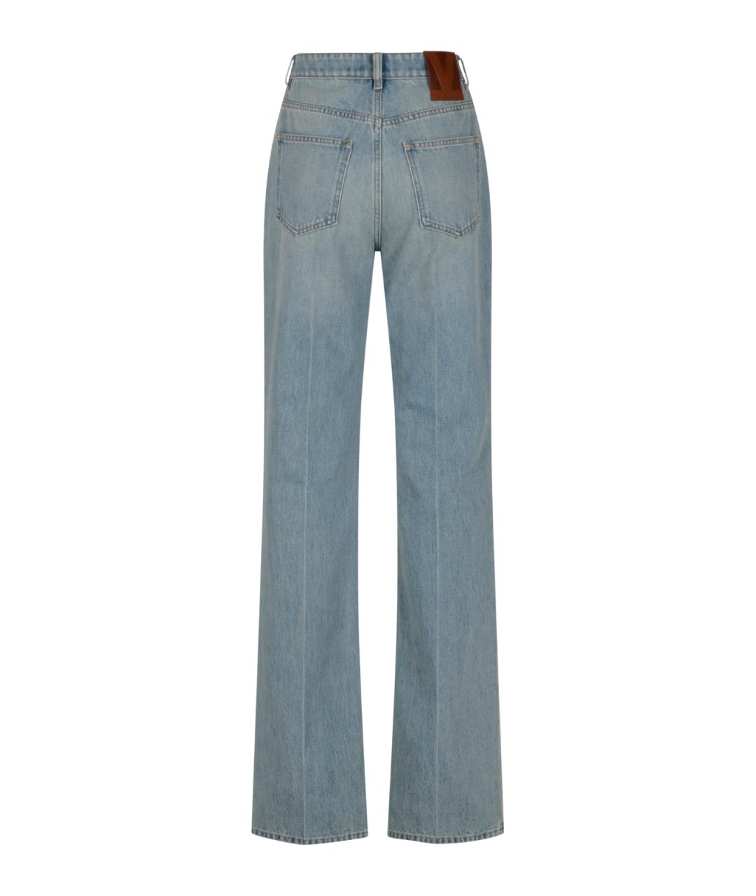 VALENTINO Синие хлопковые прямые джинсы, фото 2