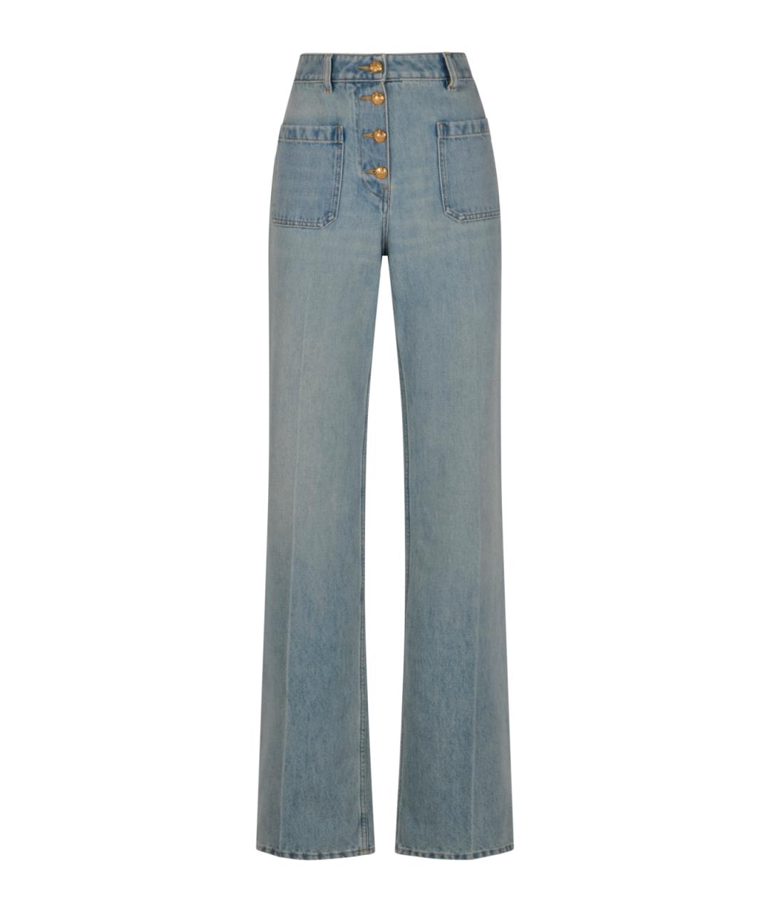 VALENTINO Синие хлопковые прямые джинсы, фото 1