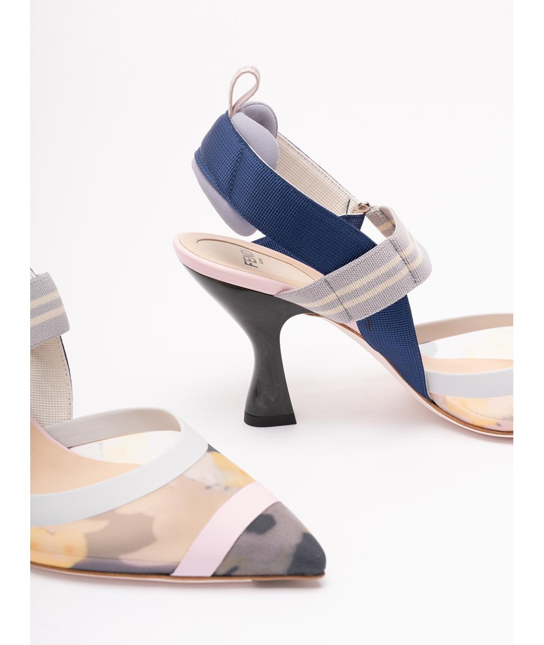 FENDI Мульти синтетические туфли, фото 5