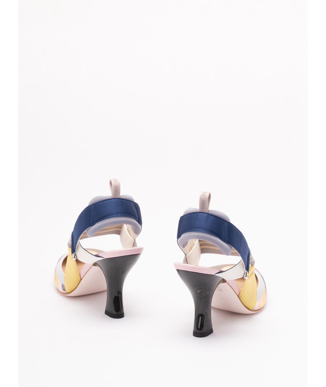 FENDI Мульти синтетические туфли, фото 3