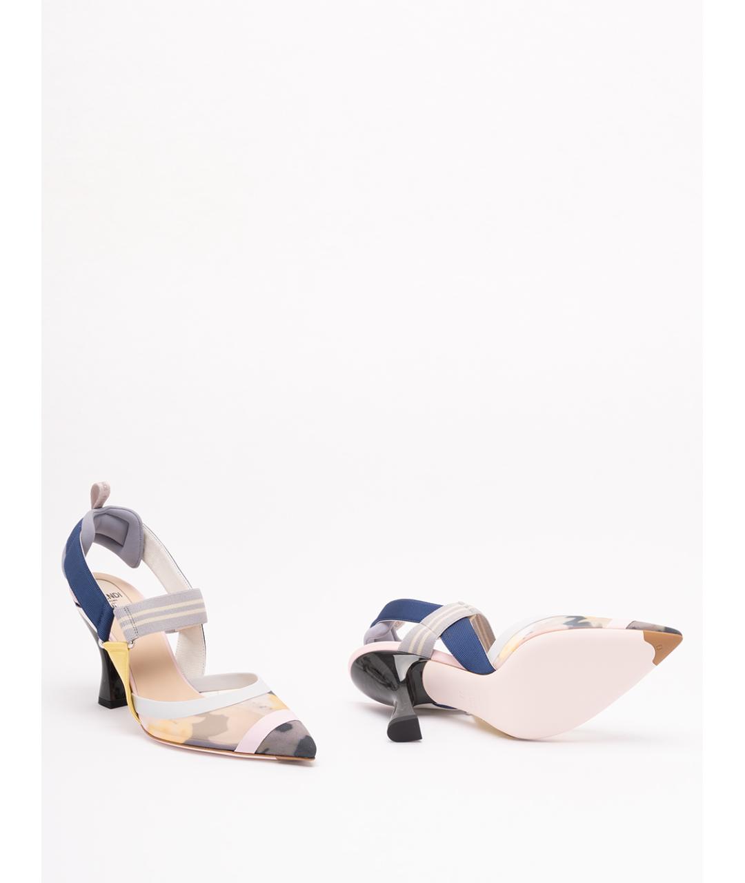 FENDI Мульти синтетические туфли, фото 4