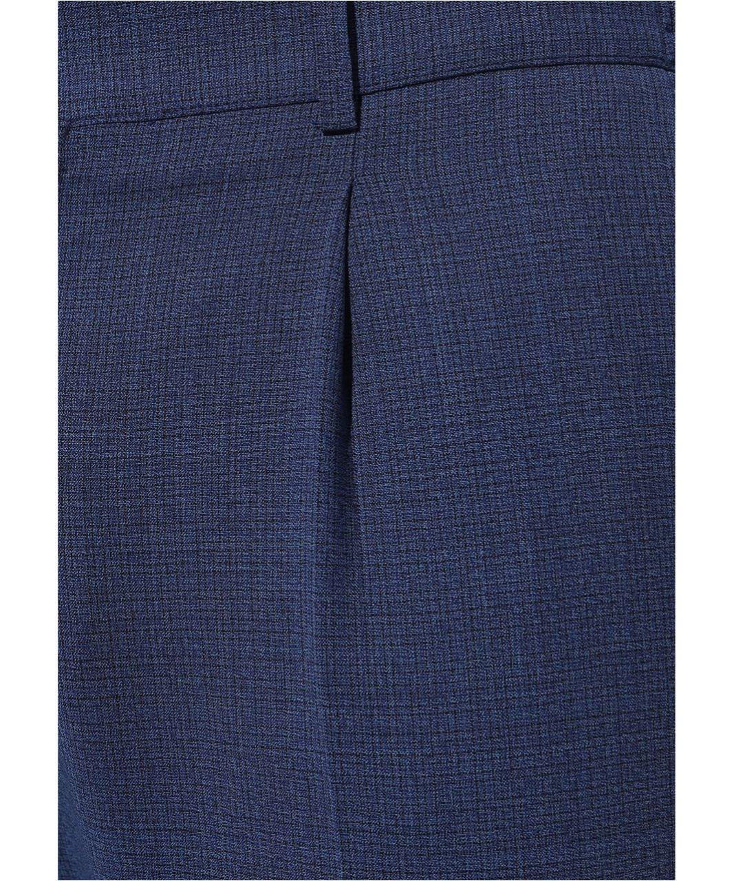 STEFANO RICCI Синие шерстяные классические брюки, фото 5