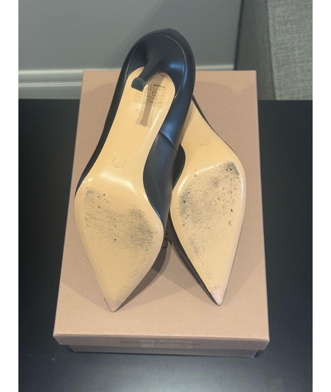 GIANVITO ROSSI Черные кожаные туфли, фото 5