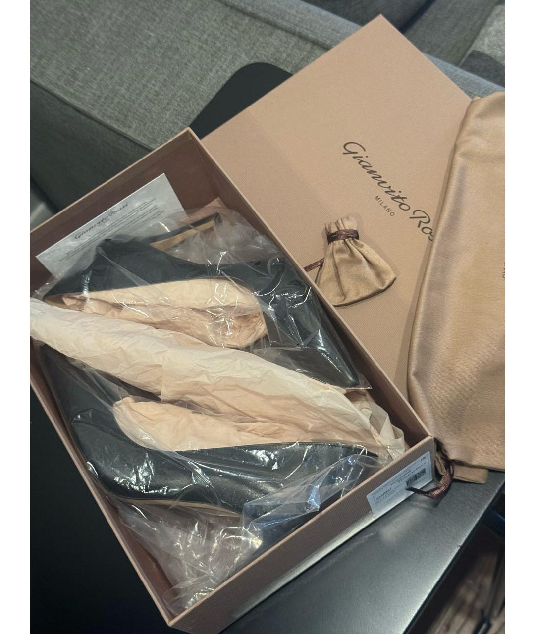 GIANVITO ROSSI Черные кожаные туфли, фото 3