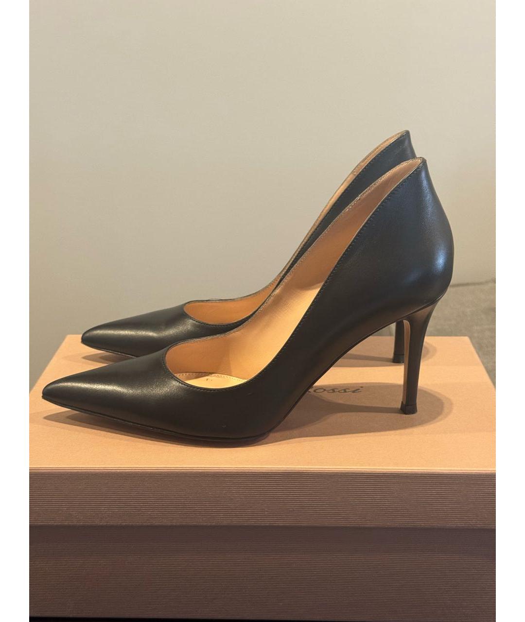 GIANVITO ROSSI Черные кожаные туфли, фото 6