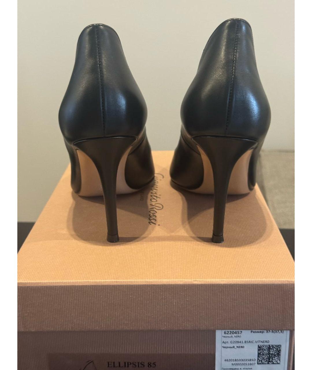 GIANVITO ROSSI Черные кожаные туфли, фото 4