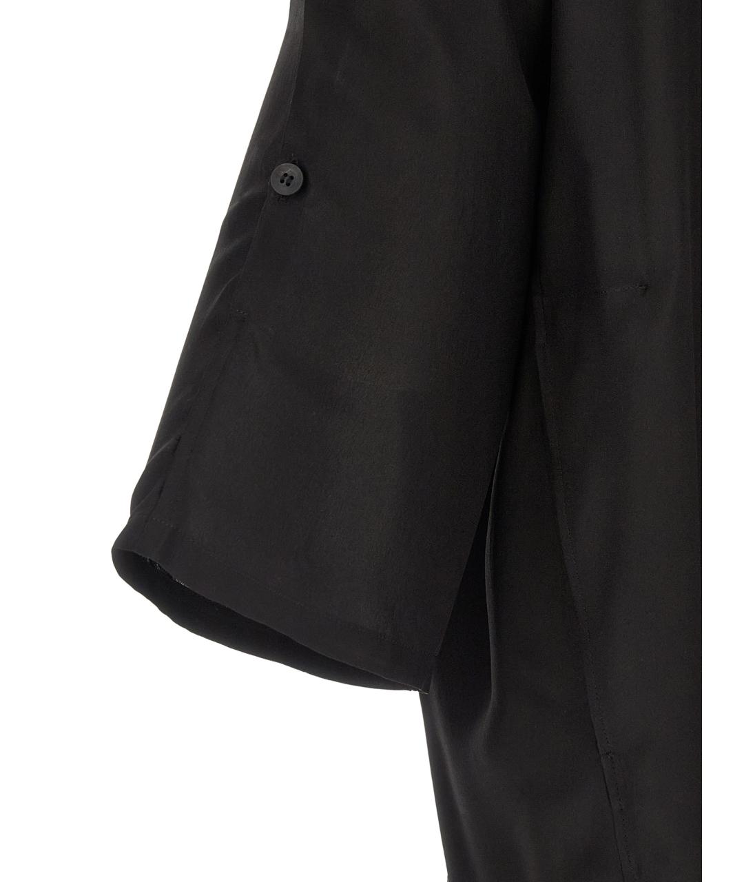 YOHJI YAMAMOTO Черная шелковая кэжуал рубашка, фото 4