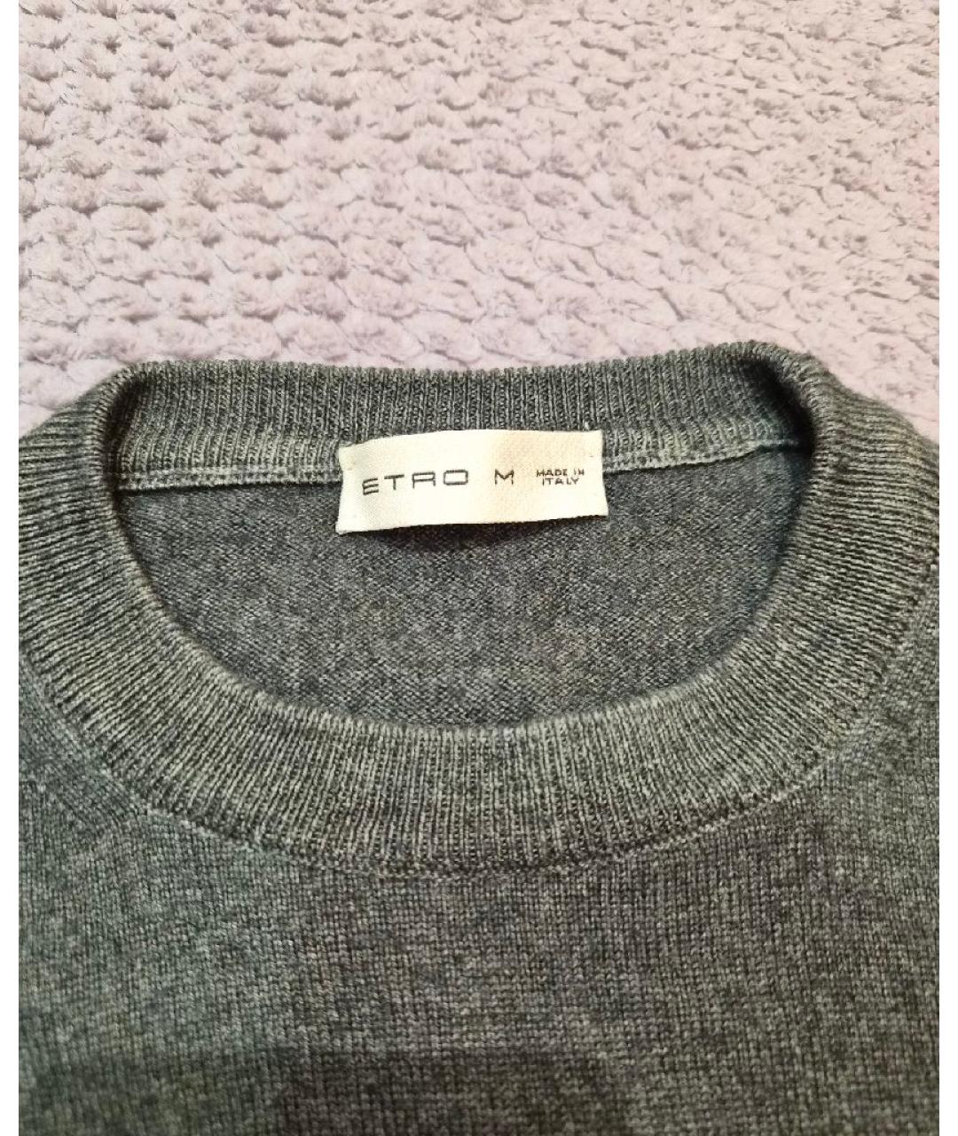 ETRO Хаки кашемировый джемпер / свитер, фото 3