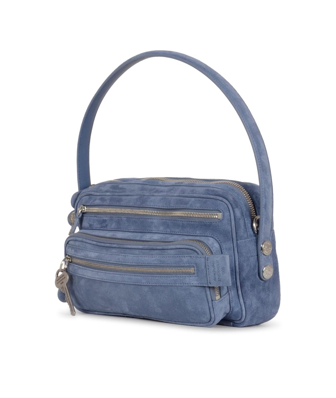 ACNE STUDIOS Синяя кожаная сумка через плечо, фото 2