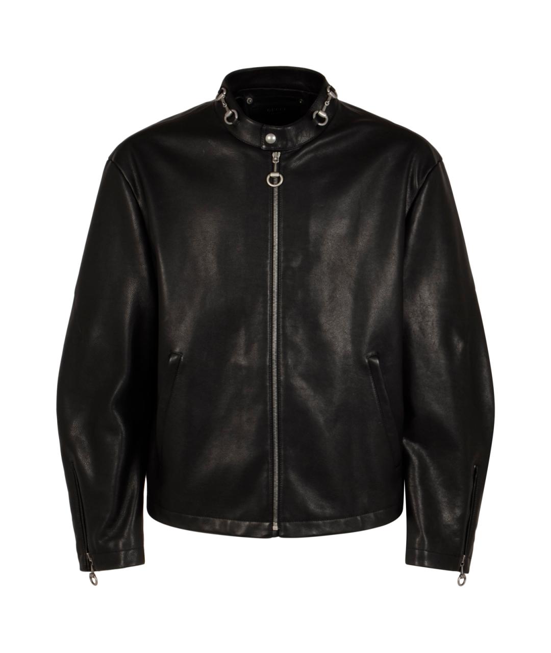 GUCCI Черная кожаная куртка, фото 1